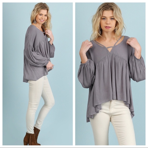 CARSON-Cool Grey Curved Hem T… - Picture 3 of 6